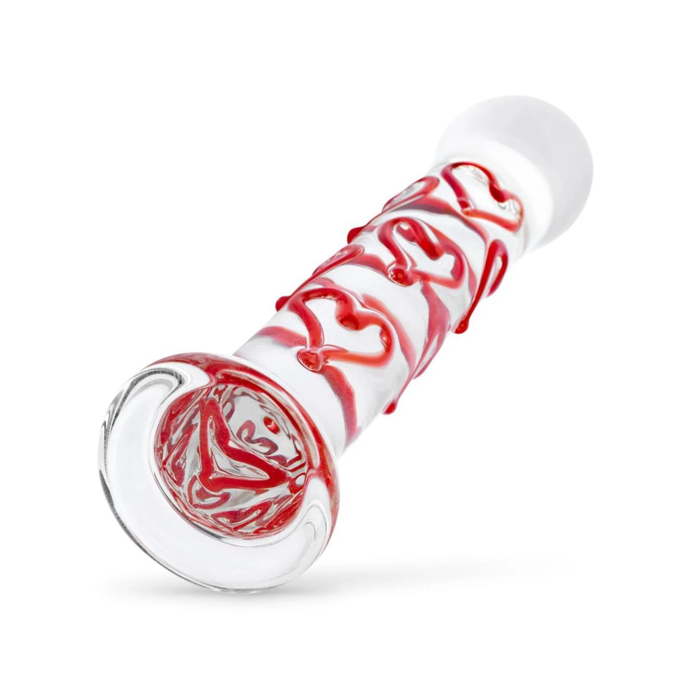 GLAS DILDO MED HJERTER - Image 3