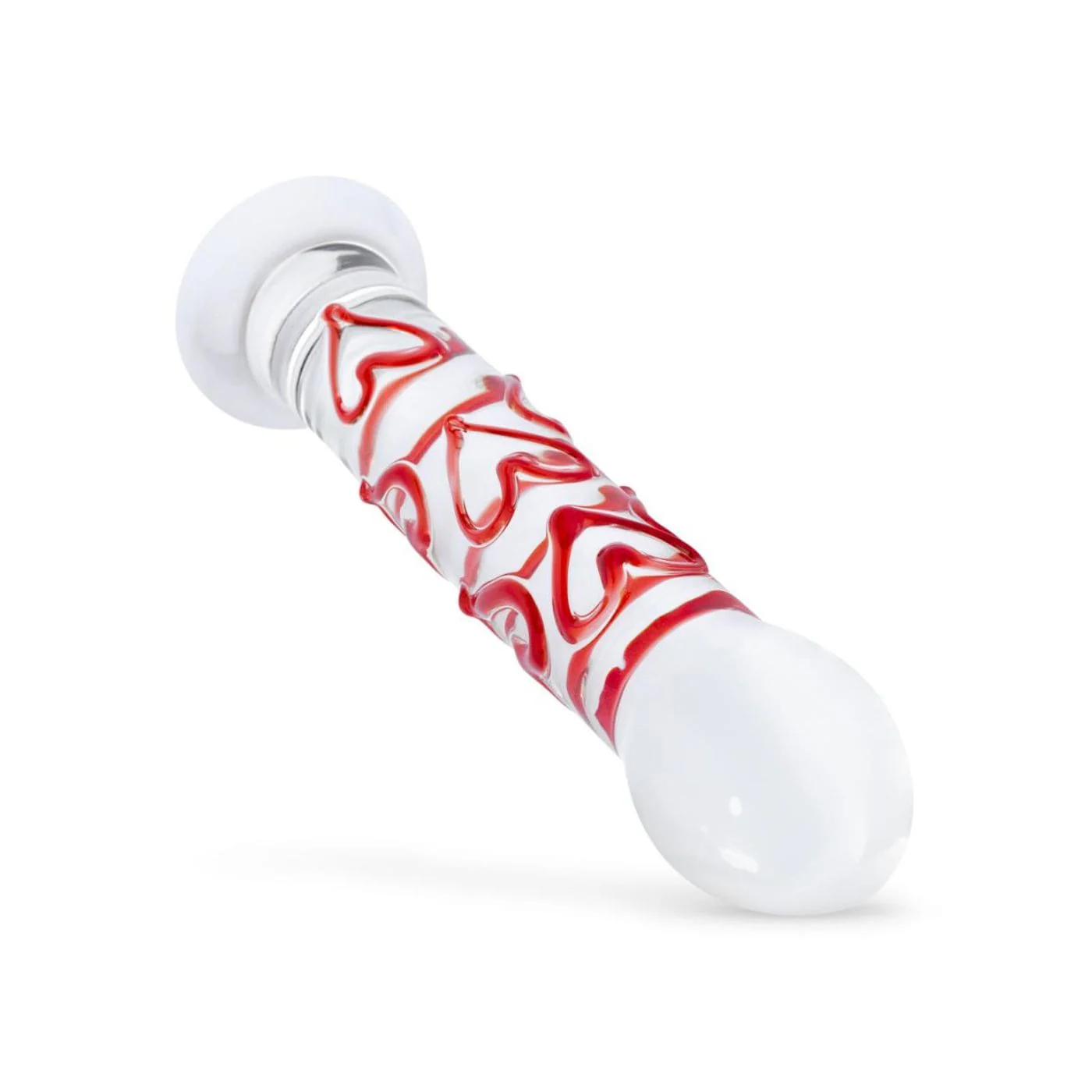GLAS DILDO MED HJERTER - Image 4